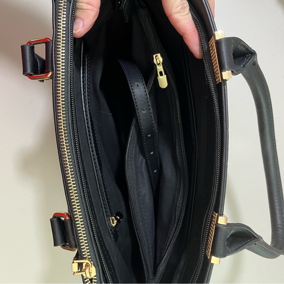 Black Tones Plaid Bag. This was much bigger than I wanted. Clean bag. - Picture 3 of 3